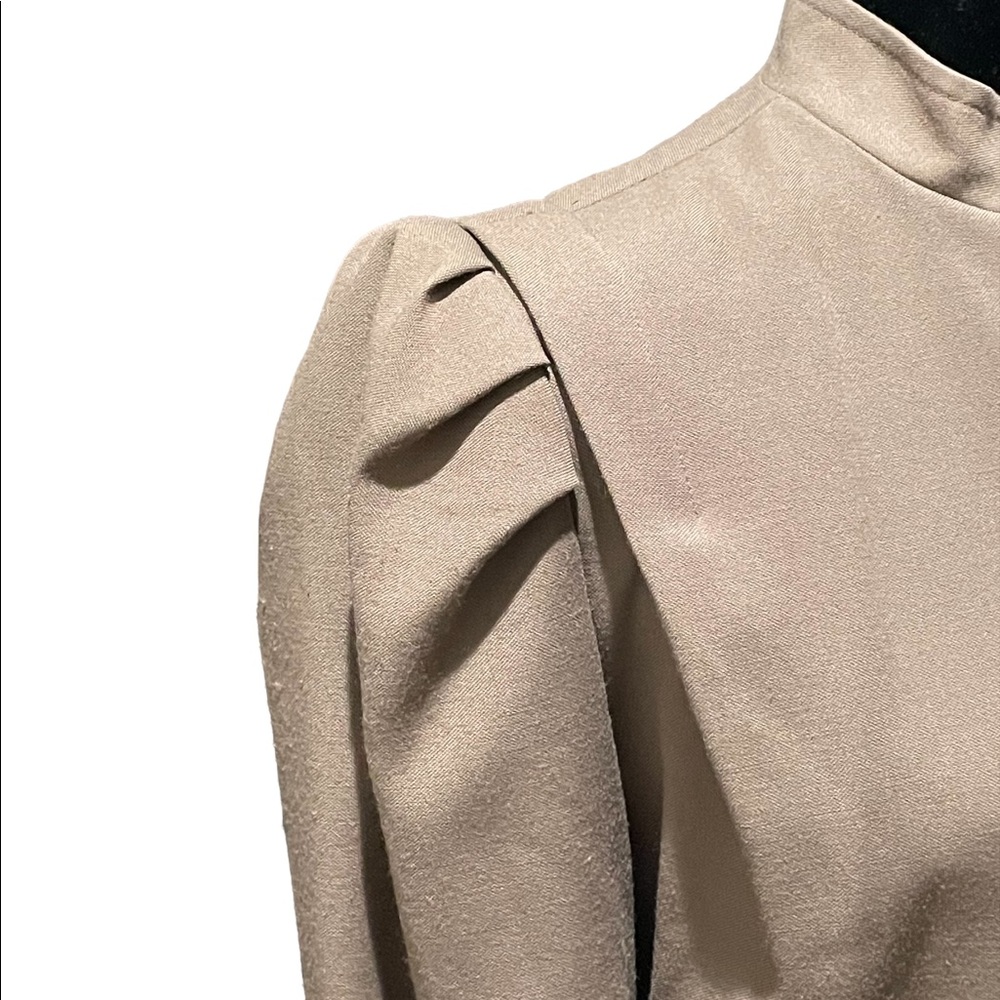 Vintage 80s Cropped Puffed Sleeves Academia Blazer - Picture 3 of 12